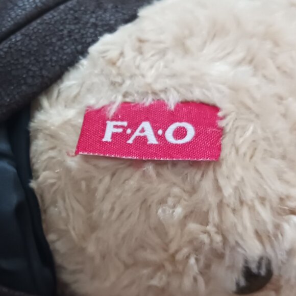 Collectable FAO Schwarz Aviator Teddy Bear with Flight Bomber Jacket - Picture 6 of 10